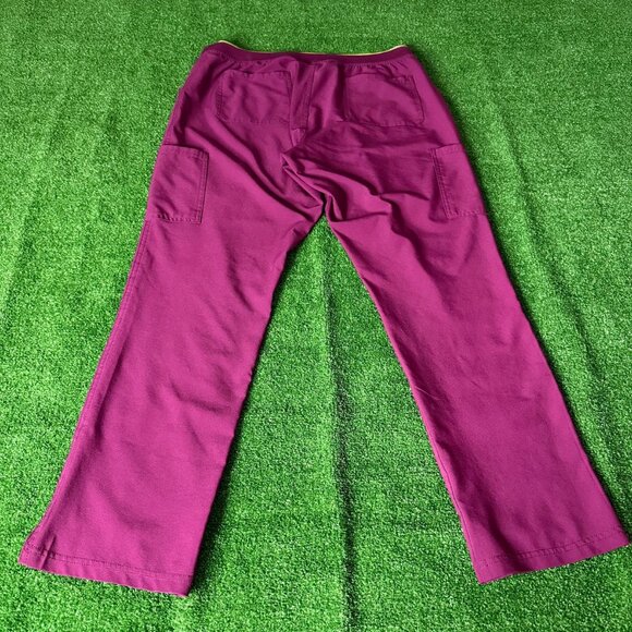 Dickies Womens Scrubs Retro Tapered Leg Pull On Burgundy Cargo Pant DK035 Size L - Picture 11 of 14